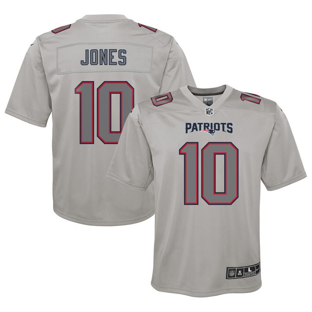 Jeunes Nike Mac Jones Gris New England Patriots Atmosphere Fashion Game Jersey