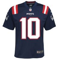 Youth Nike Mac Jones Navy New England Patriots - Game Jersey