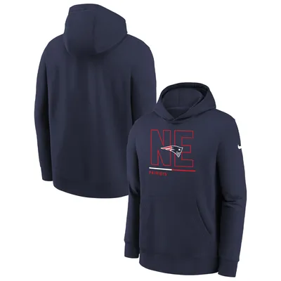 Nike Mens New England Patriots Football Therma Fit Hoodie Sweatshirt Blue  Size M