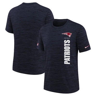 Youth Nike Navy New England Patriots Sideline Velocity Performance T-Shirt