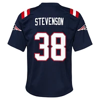 Maillot de jeu Nike Rhamondre Stevenson bleu marine pour jeunes joueurs l'équipe des New England Patriots