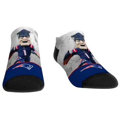 Chaussettes pour jeunes Rock Em Chaussettes basses avec mascotte des Patriots de la Nouvelle-Angleterre