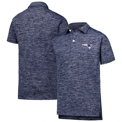 Polo en fil nuageux Wes & Willy Navy New England Patriots pour jeunes