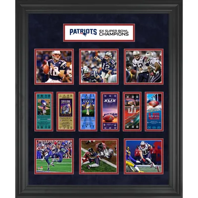 New England Patriots 6-Time Super Bowl Champions 34.25'' x 35