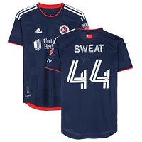 Maillot bleu marine dédicacé Ben Sweat New England Revolution #44 de la saison 2023 de la MLS