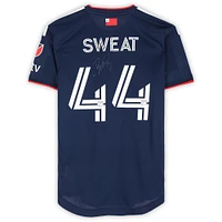 Maillot bleu marine dédicacé Ben Sweat New England Revolution #44 de la saison 2023 de la MLS