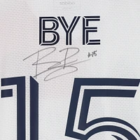 Maillot adidas blanc dédicacé Brandon Bye des New England Revolution n° 15, utilisé lors du match, saison 2024 de la MLS - Taille L