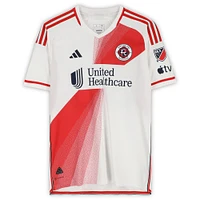 Maillot blanc dédicacé #2 des New England Revolution de Dave Romney lors de la saison 2023 de la MLS