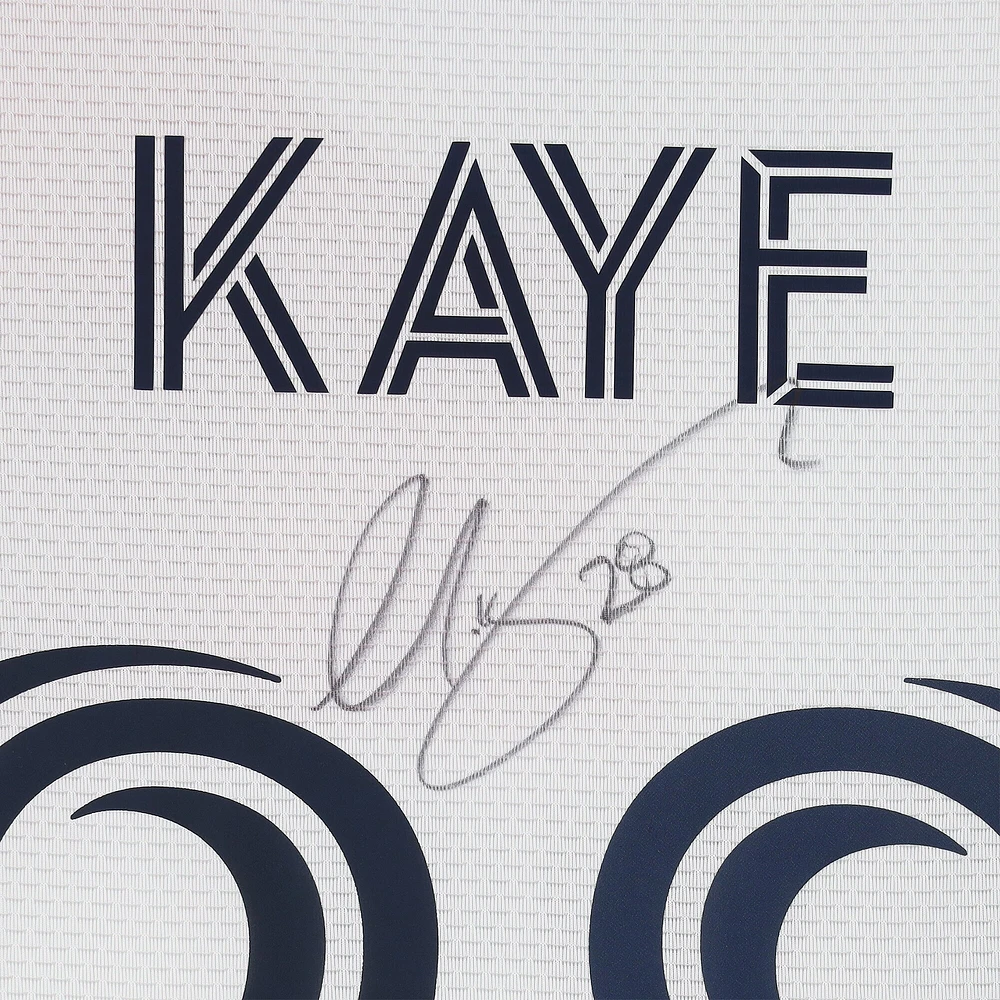 Maillot adidas blanc dédicacé par Mark-Anthony Kaye des New England Revolution, numéro 28, utilisé lors du match, saison 2024 de la MLS - Taille M