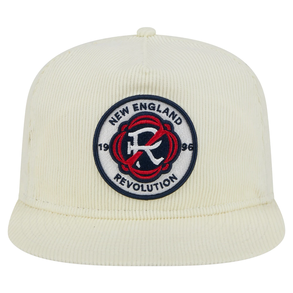 Men's New Era  Cream New England Revolution 2025 Kickoff Snapback Golfer Hat