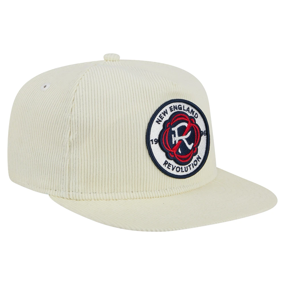 Men's New Era  Cream New England Revolution 2025 Kickoff Snapback Golfer Hat