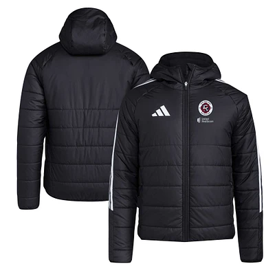 Veste à capuche d'hiver entièrement zippée adidas New England Revolution Tiro 24 pour hommes