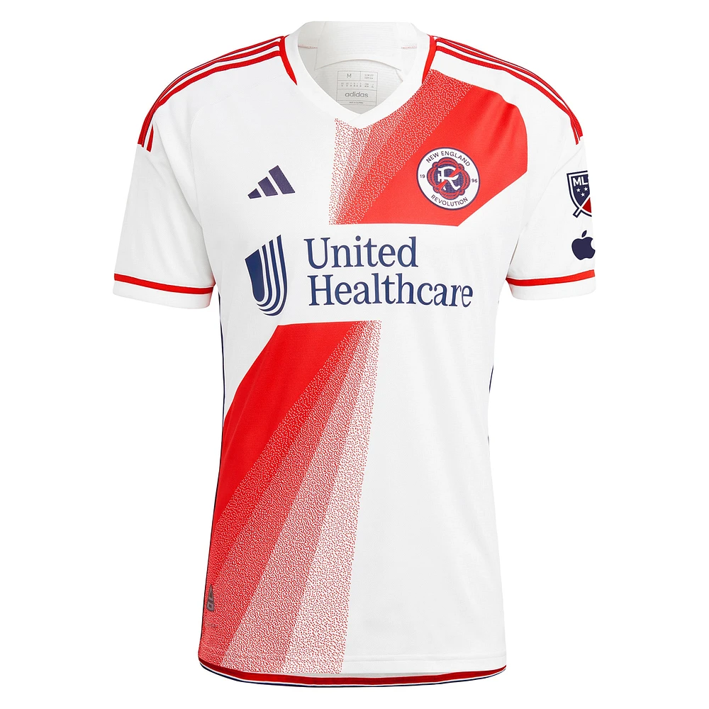 Men's adidas Carles Gil White New England Revolution 2023 Defiance Authentic Jersey