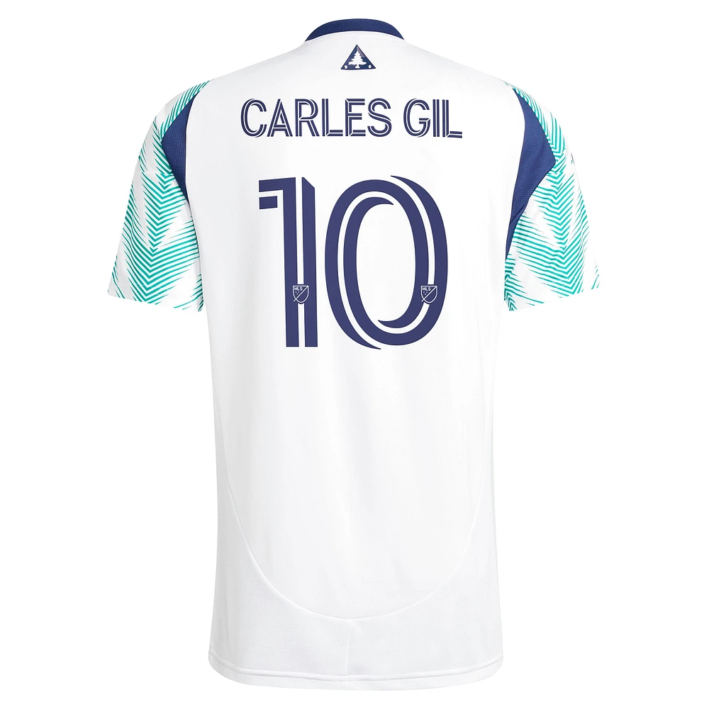 Men's adidas Carles Gil White New England Revolution 2025 Eastern Pine x Flag of Replica Player Jersey