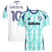Men's adidas Carles Gil White New England Revolution 2025 Eastern Pine x Flag of Replica Player Jersey