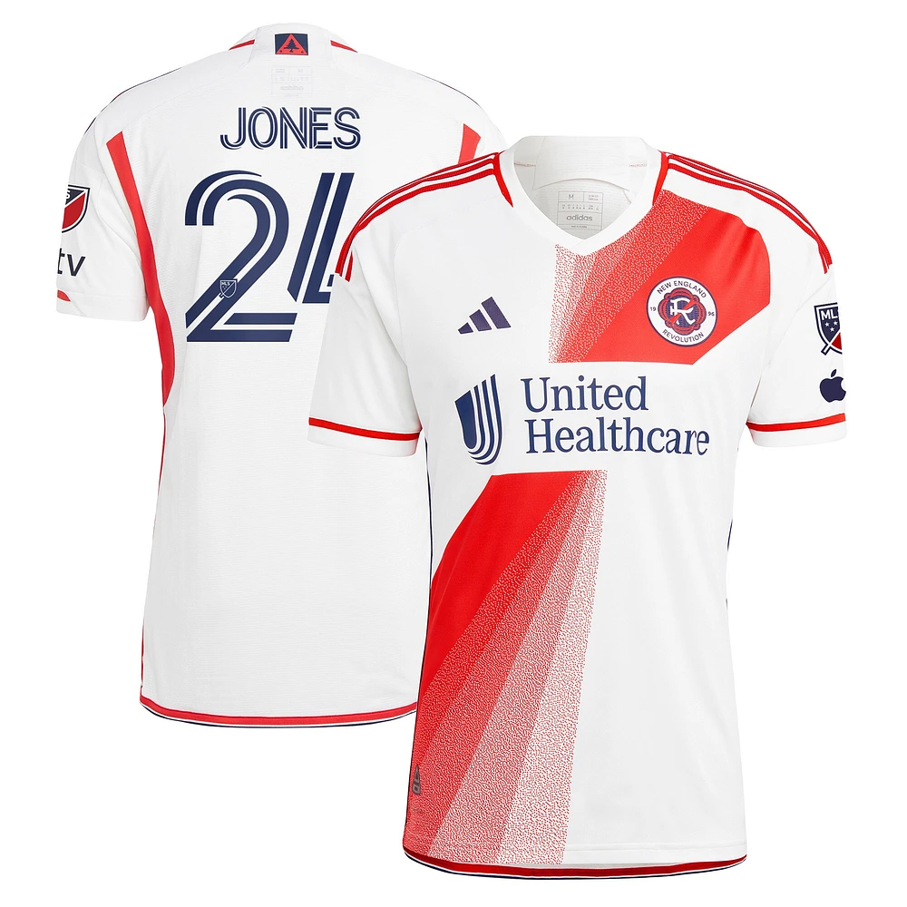 Men's adidas DeJuan Jones White New England Revolution 2023 Defiance Authentic Jersey