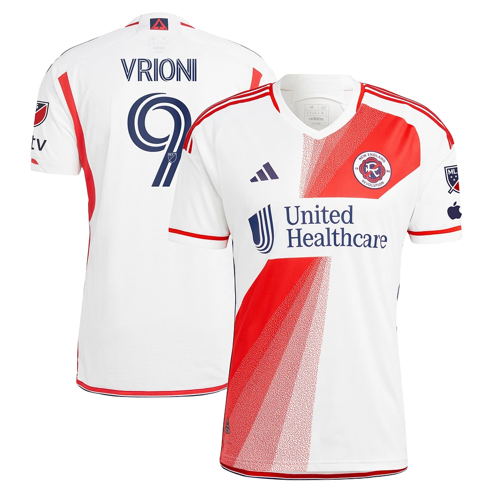 Maillot adidas Giacomo Vrioni New England Revolution 2023 Defiance authentique pour homme