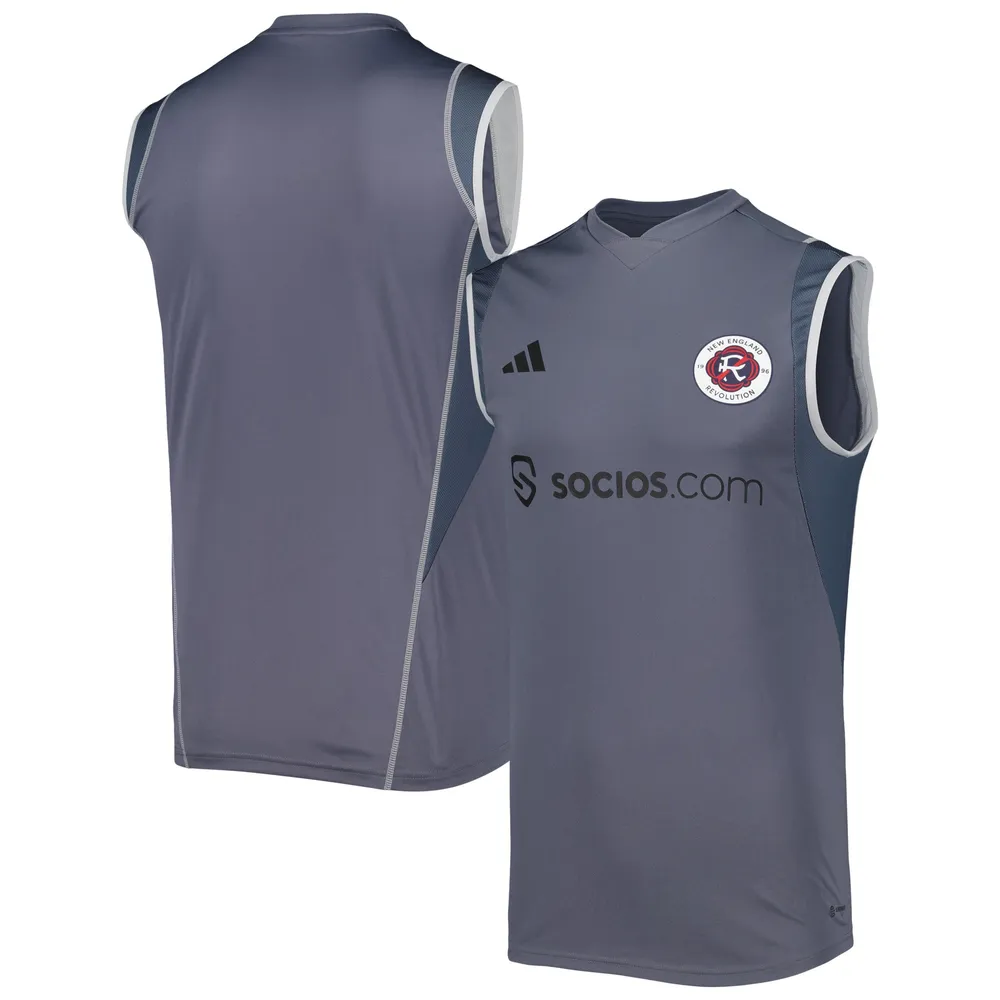 Maillot d'entraînement sans manches adidas New England Revolution 2023 pour homme gris