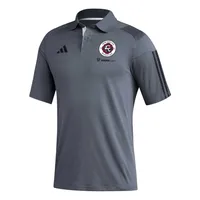 Polo d'entraînement terrain adidas New England Revolution 2023 gris pour homme