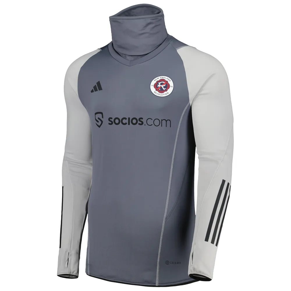 Haut adidas COLD.RDY New England Revolution Warm Raglan gris pour homme