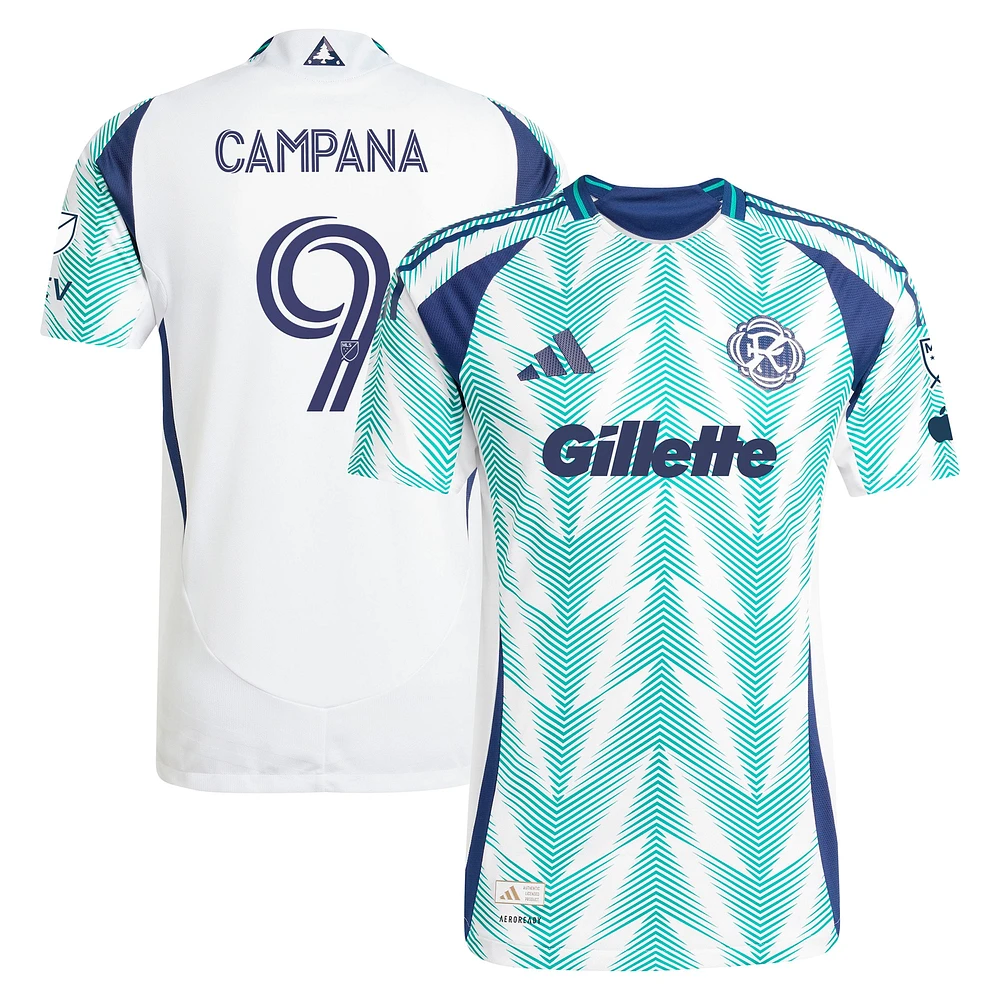 Men's adidas Leonardo Campana White New England Revolution 2025 Eastern Pine x Flag of Authentic Player Jersey