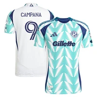 Men's adidas Leonardo Campana White New England Revolution 2025 Eastern Pine x Flag of Authentic Player Jersey