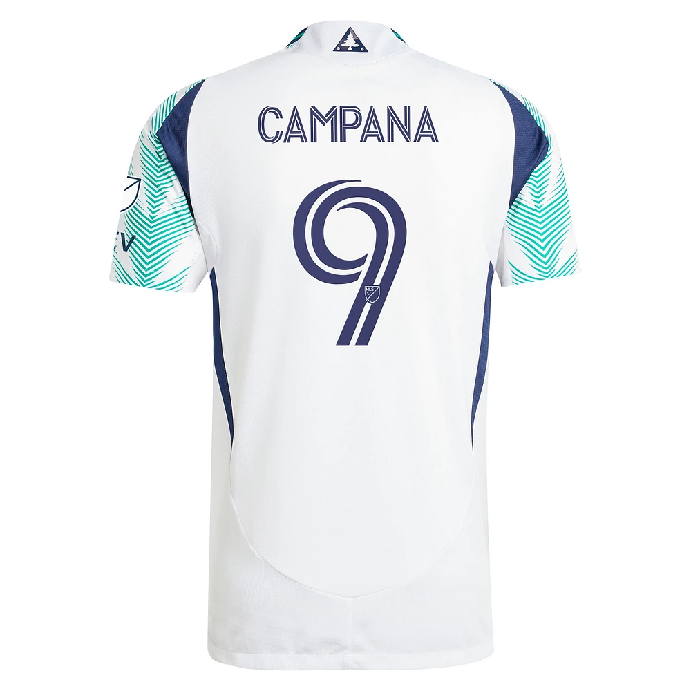Men's adidas Leonardo Campana White New England Revolution 2025 Eastern Pine x Flag of Authentic Player Jersey