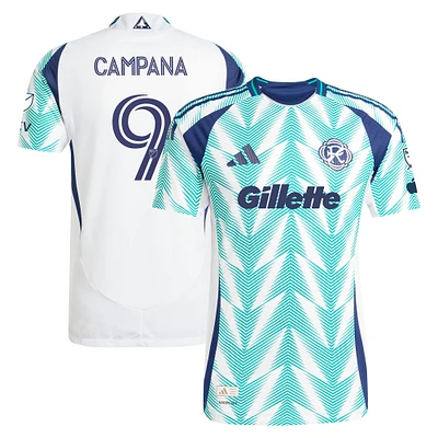 Men's adidas Leonardo Campana White New England Revolution 2025 Eastern Pine x Flag of Authentic Player Jersey