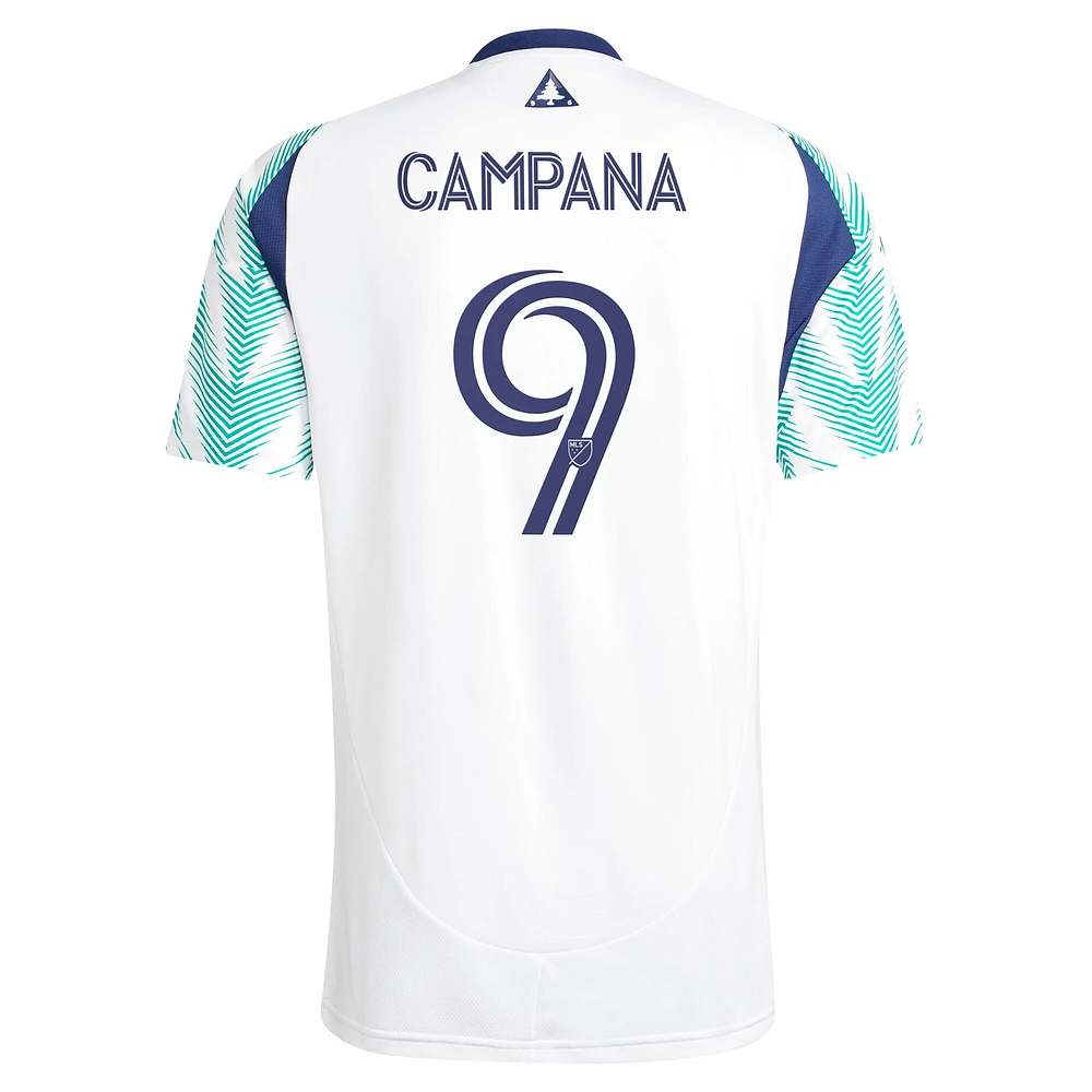 Men's adidas Leonardo Campana White New England Revolution 2025 Eastern Pine x Flag of Replica Player Jersey
