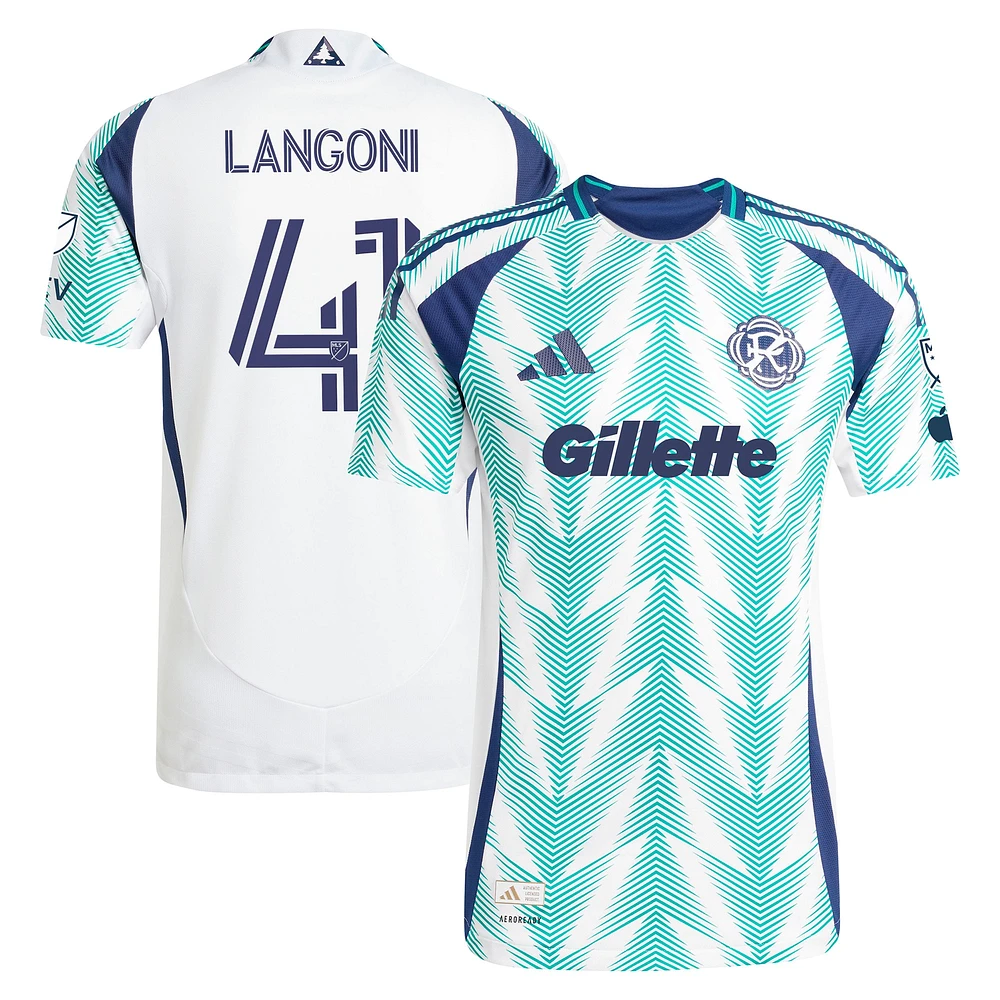 Men's adidas Luca Langoni White New England Revolution 2025 Eastern Pine x Flag of Authentic Player Jersey