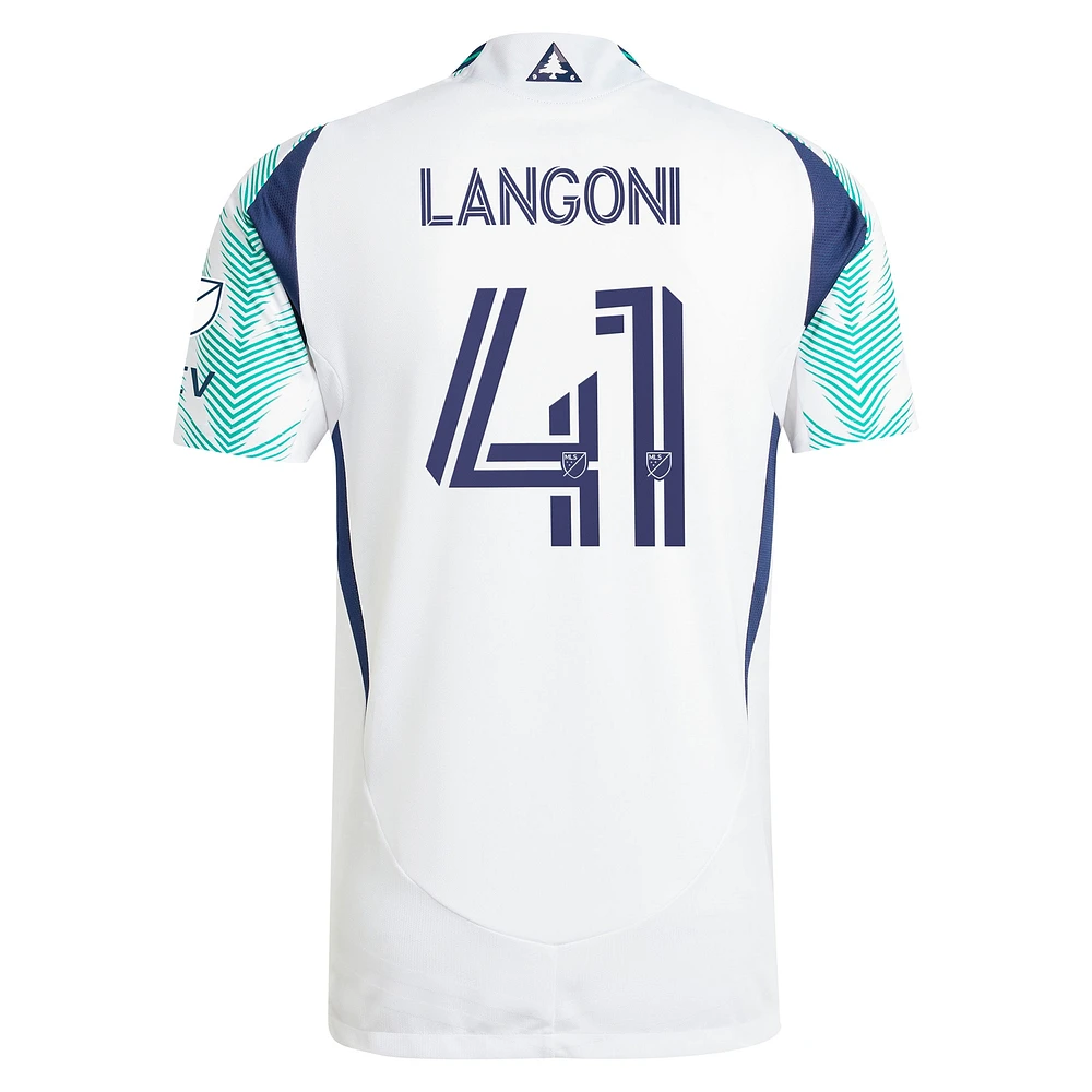 Men's adidas Luca Langoni White New England Revolution 2025 Eastern Pine x Flag of Authentic Player Jersey
