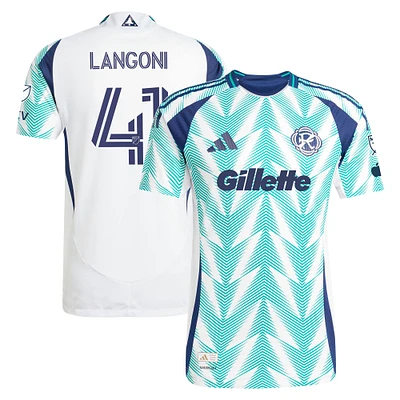 Men's adidas Luca Langoni White New England Revolution 2025 Eastern Pine x Flag of Authentic Player Jersey