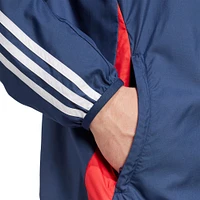Men's adidas Navy/White New England Revolution 2025 Anthem Reversible Full-Zip Jacket