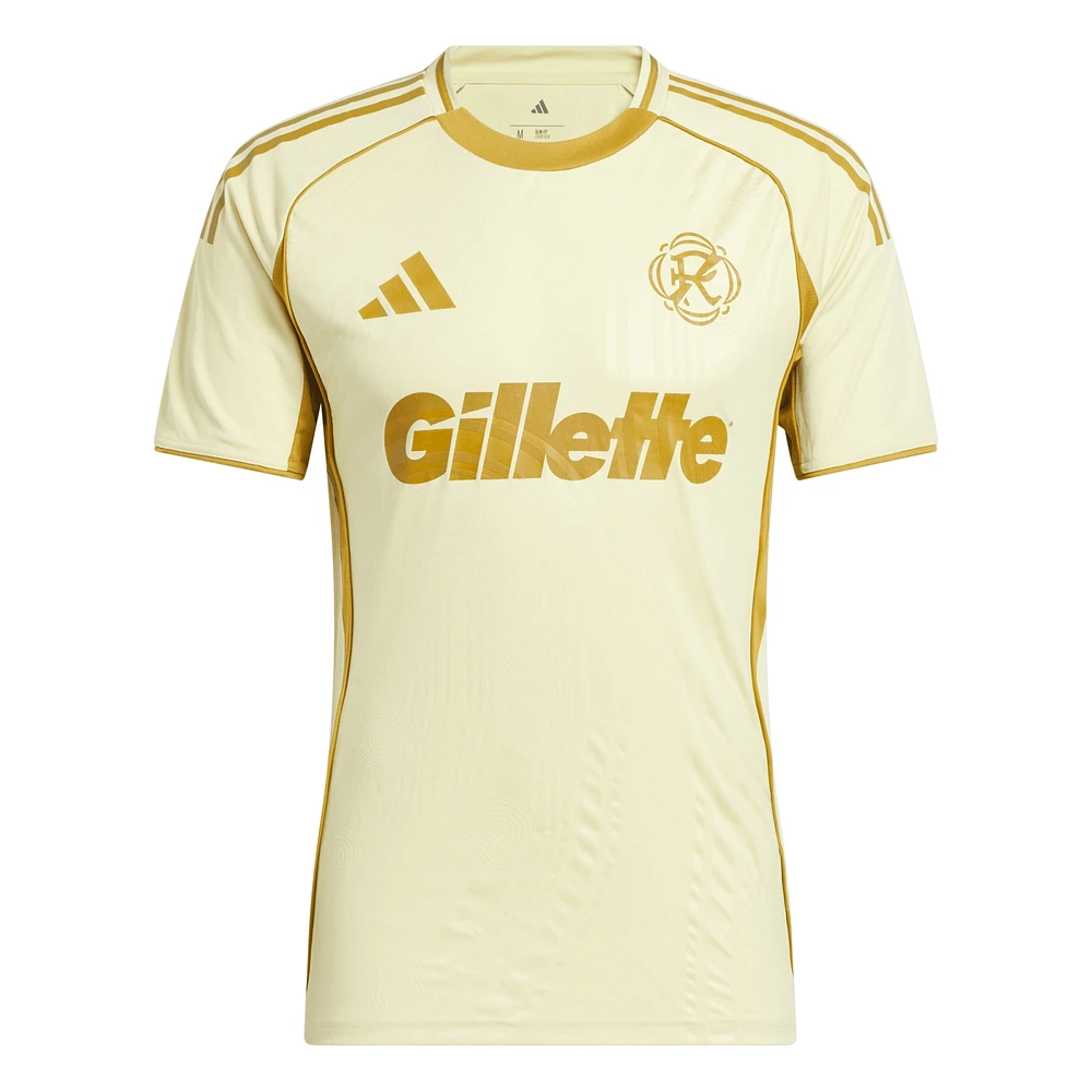 Men's adidas Tan New England Revolution 2025 One Planet Pre-Match Top