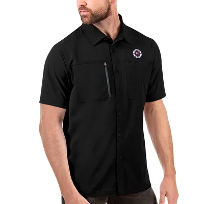 New England Revolution Antigua Kickoff Button-Up Shirt - Black