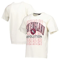 T-shirt décontracté épais crème New England Revolution des années 90 pour hommes