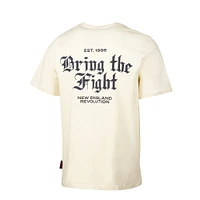 Men's  Cream New England Revolution Team Script Relaxed T-Shirt