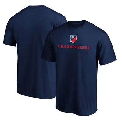 New England Revolution Fanatics Branded Shielded Logo T-Shirt - Navy