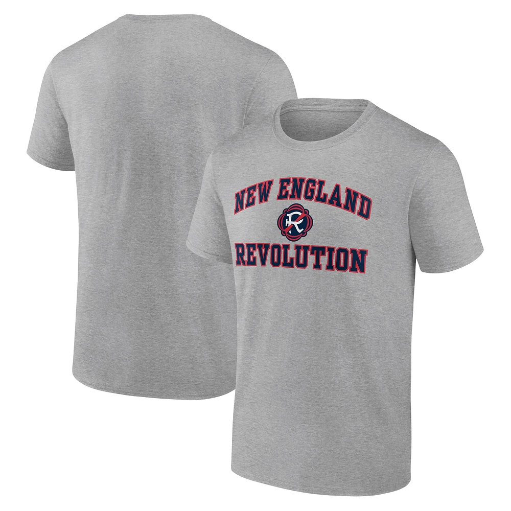 T-shirt gris avec logo Fanatics New England Revolution pour hommes