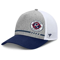 Men's Fanatics Heather Gray New England Revolution Low Block Trucker Adjustable Hat