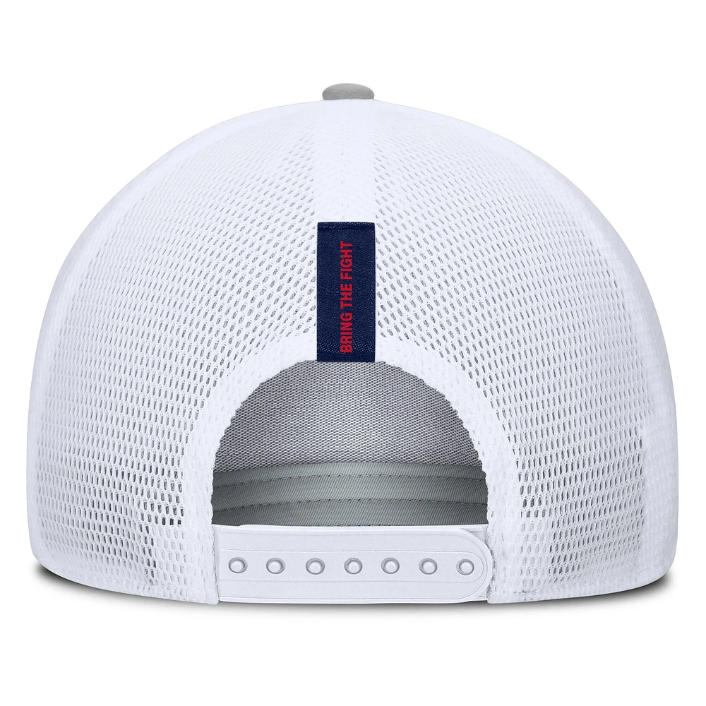 Men's Fanatics Heather Gray New England Revolution Low Block Trucker Adjustable Hat