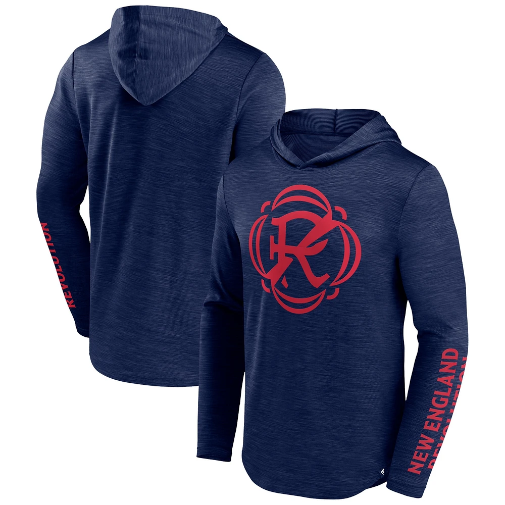 Sweat à capuche bleu marine New England Revolution First Period Space-Dye de marque Fanatics pour hommes