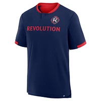Men's Fanatics Navy New England Revolution Stoppage Time Striker T-Shirt