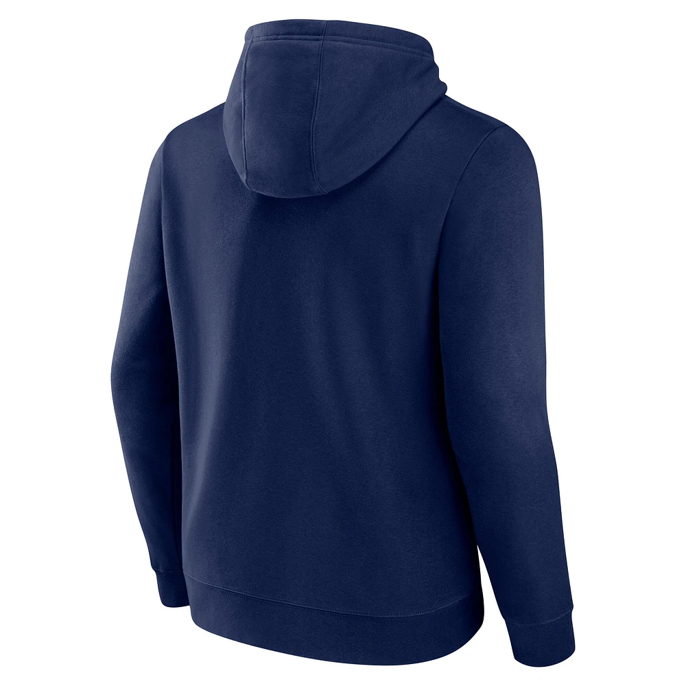 Men's Fanatics  Navy New England Revolution Team Logo Fleece Pullover Hoodie