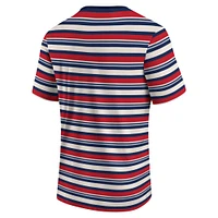 Men's Fanatics Red New England Revolution Shot Clock Stripe T-Shirt