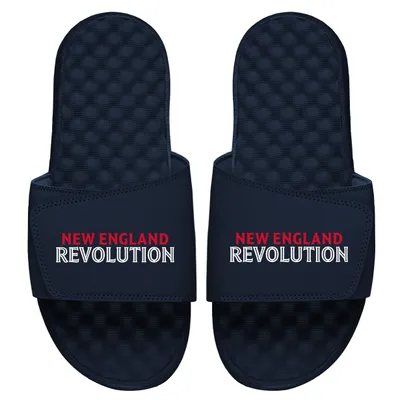New England Revolution ISlide Wordmark Logo Slide Sandals - Navy