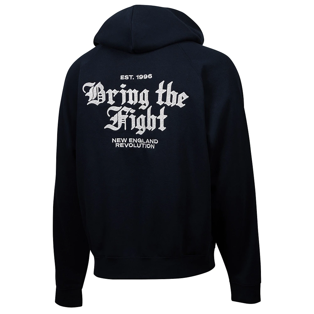 Men's  Navy New England Revolution Hometown Oversized Pullover Hoodie