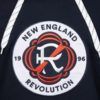 Men's Navy New England Revolution  Jersey Hook Hockey Pullover Hoodie