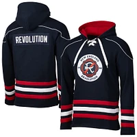 Men's Navy New England Revolution  Jersey Hook Hockey Pullover Hoodie