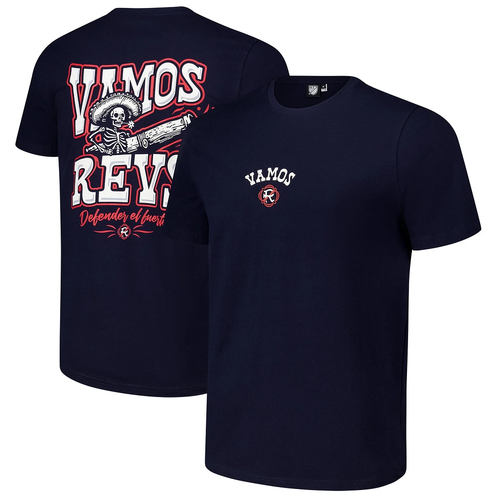 T-shirt décontracté Vamos Revs Heavy pour homme de la marque New England Revolution bleu marine